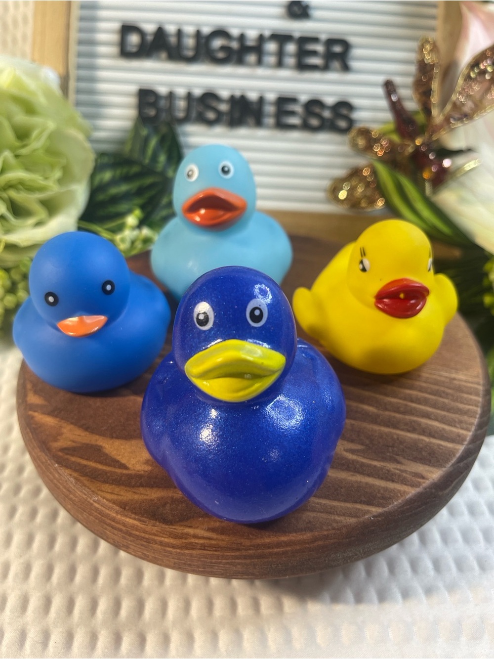 Colorful Rubber Duck Set - Blue, Light Blue, Royal Blue, Yellow